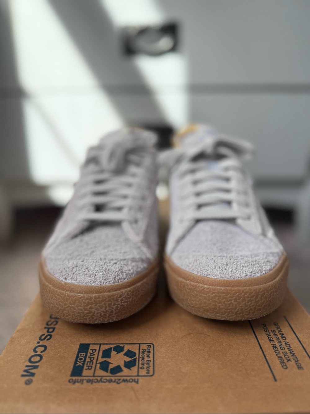 Woman's Nike Blazer Low '77 Vintage Football Grey Suede Sneakers - Picture 9 of 12